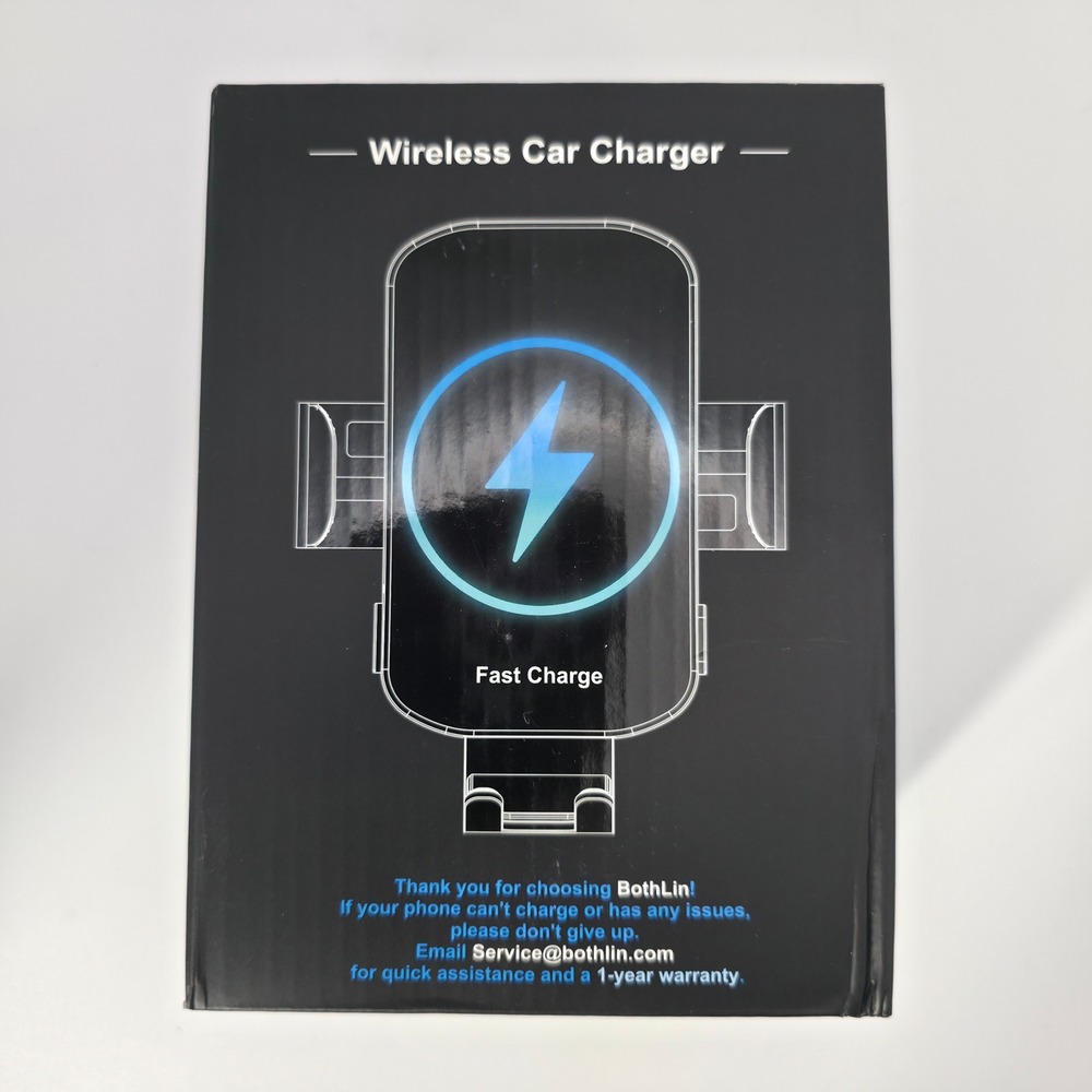 BothLin Wireless Car Charger Mount Unisex OS Dark Black New AUS15-PRO 15W Fast